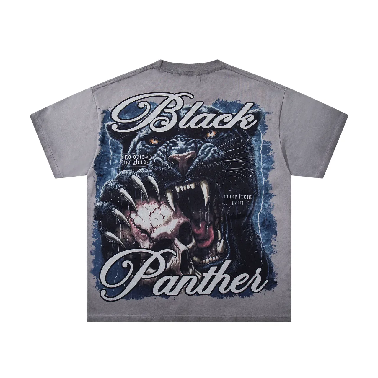 MAJESTIK Black Panther Graphic Oversized T-Shirt 3