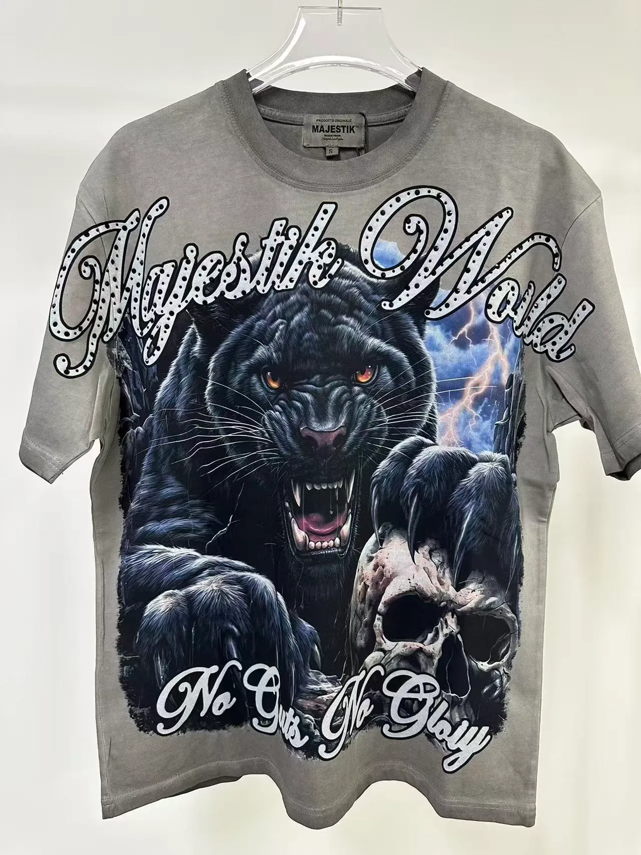 MAJESTIK Black Panther Graphic Oversized T-Shirt 5