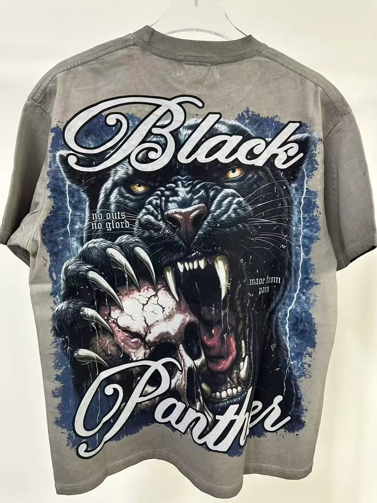 MAJESTIK Black Panther Graphic Oversized T-Shirt 6