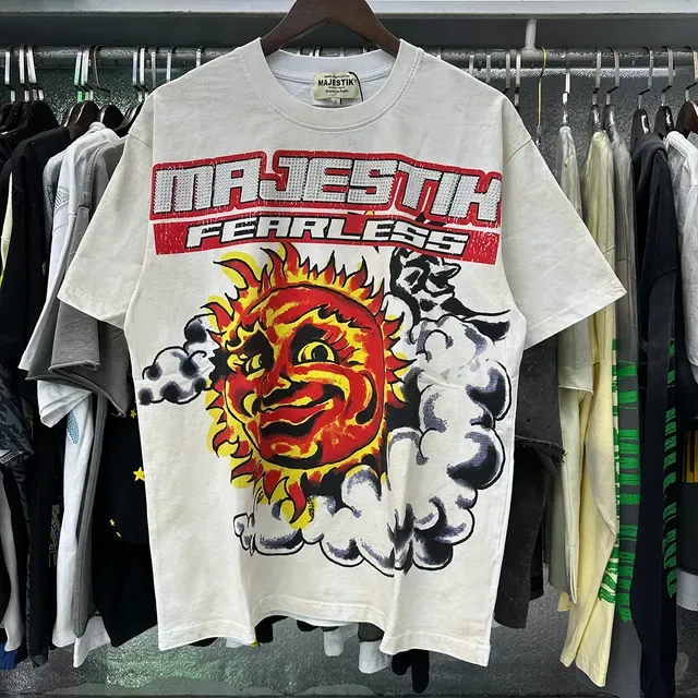 Majestik Fearless Graphic Print White T-Shirt 4