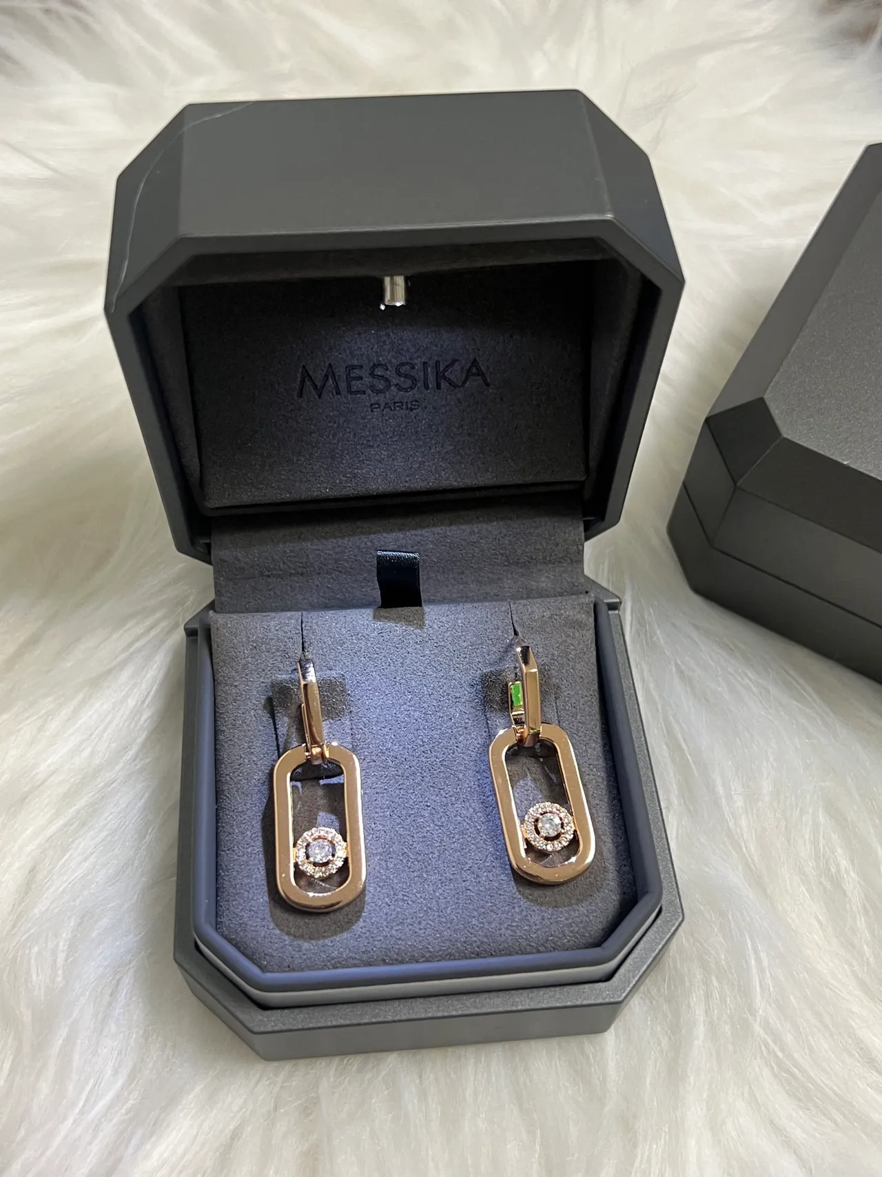 Messika Move Rectangular Pavé Drop Earrings 2