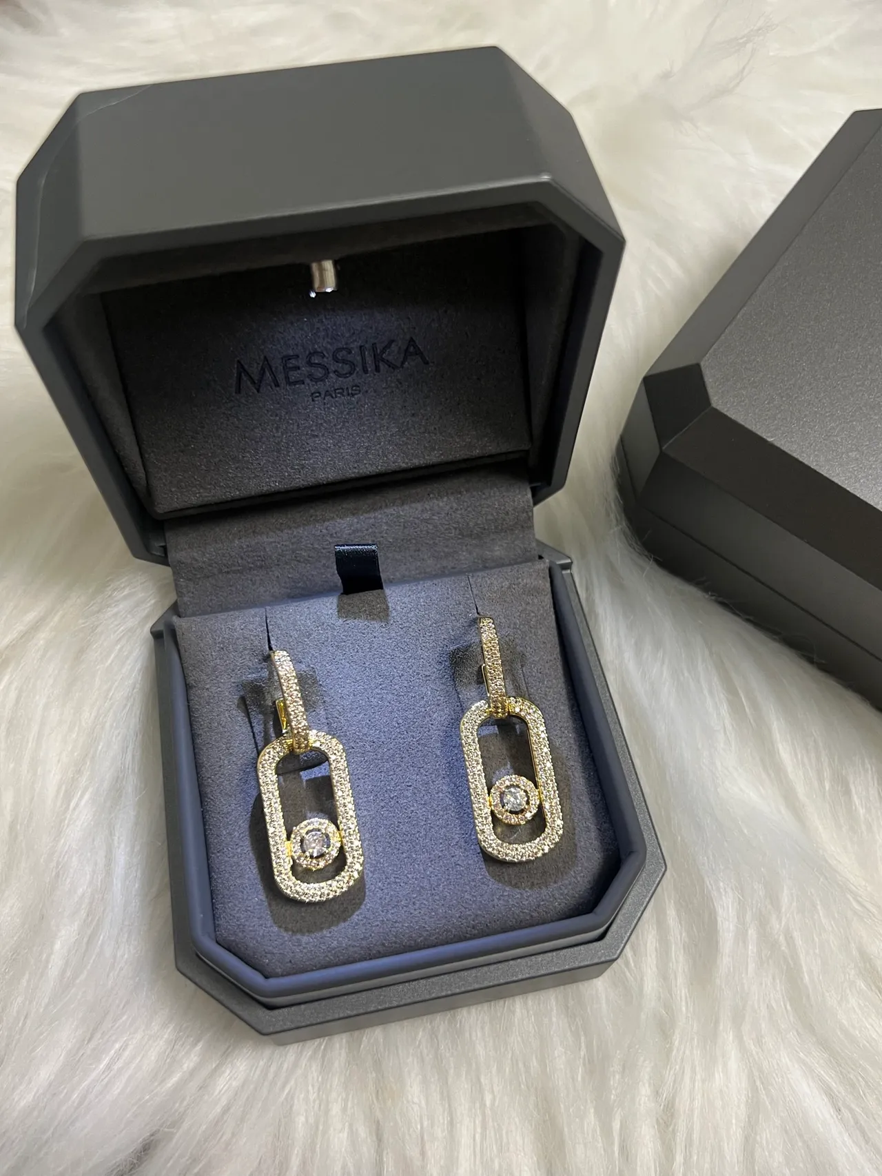 Messika Move Rectangular Pavé Drop Earrings 6