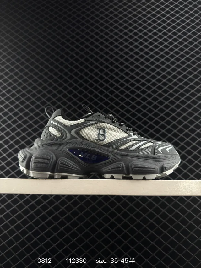 MLB Academy Black White Sculpted Foam Midsole Chunky Sneakers 5