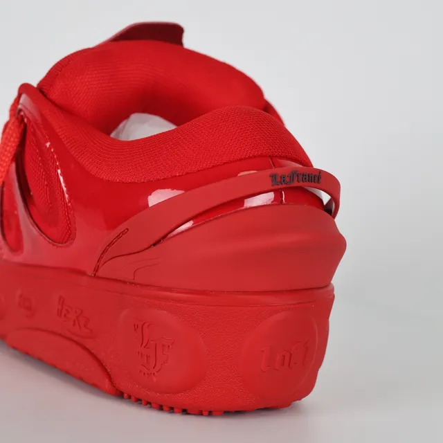 Monochromatic Glossy Red Lifestyle Sneakers 4