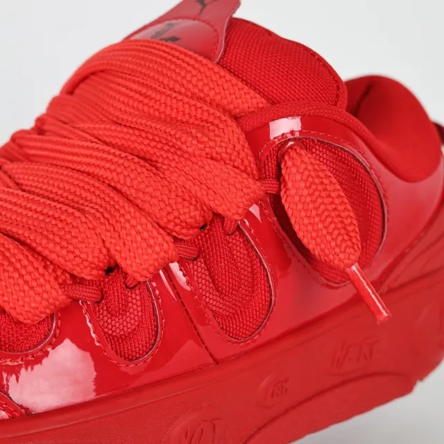 Monochromatic Glossy Red Lifestyle Sneakers 6