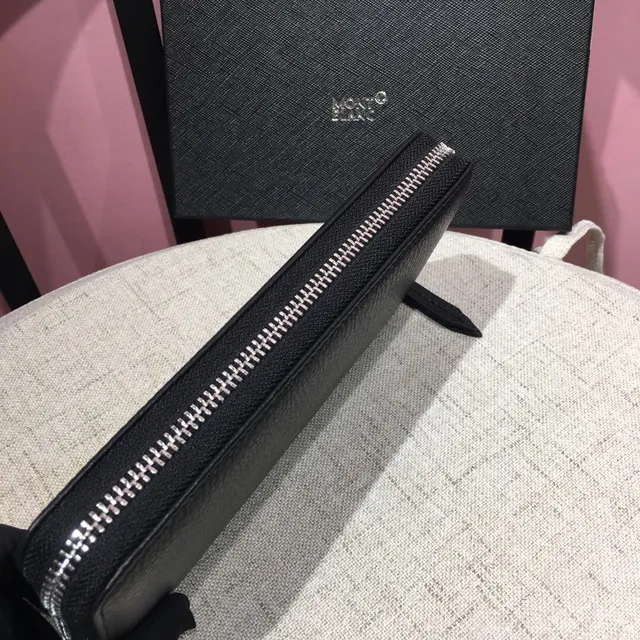 Montblanc Meisterstück Black Pebbled Leather Long Wallet 4