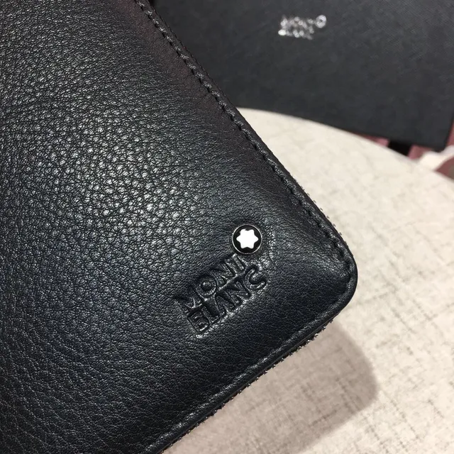 Montblanc Meisterstück Black Pebbled Leather Long Wallet 5