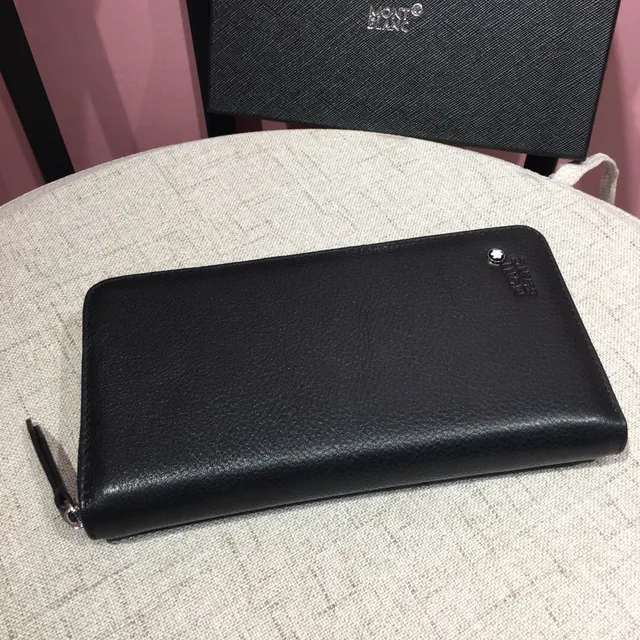 Montblanc Meisterstück Black Pebbled Leather Long Wallet 8