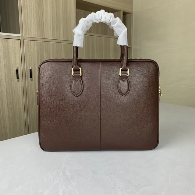 Montblanc Meisterstück Tote Marron Doré Cuir grainé Ferrures Tote Bag 2