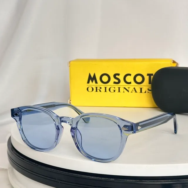Moscot Black Gray Acetate Frame Round-Oval Lens Shape Sunglasses 8