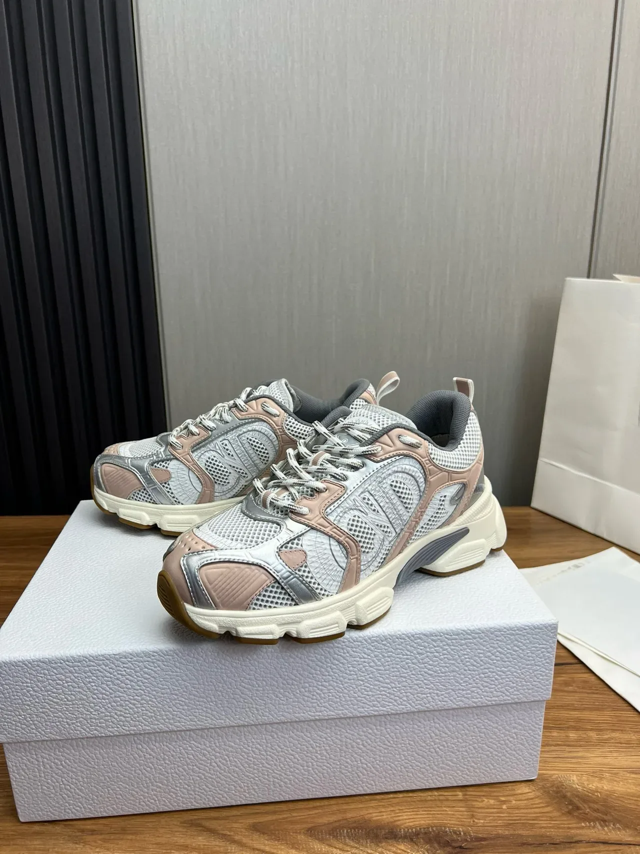 Multicolor Mesh and Synthetic Chunky Platform Sneakers 1