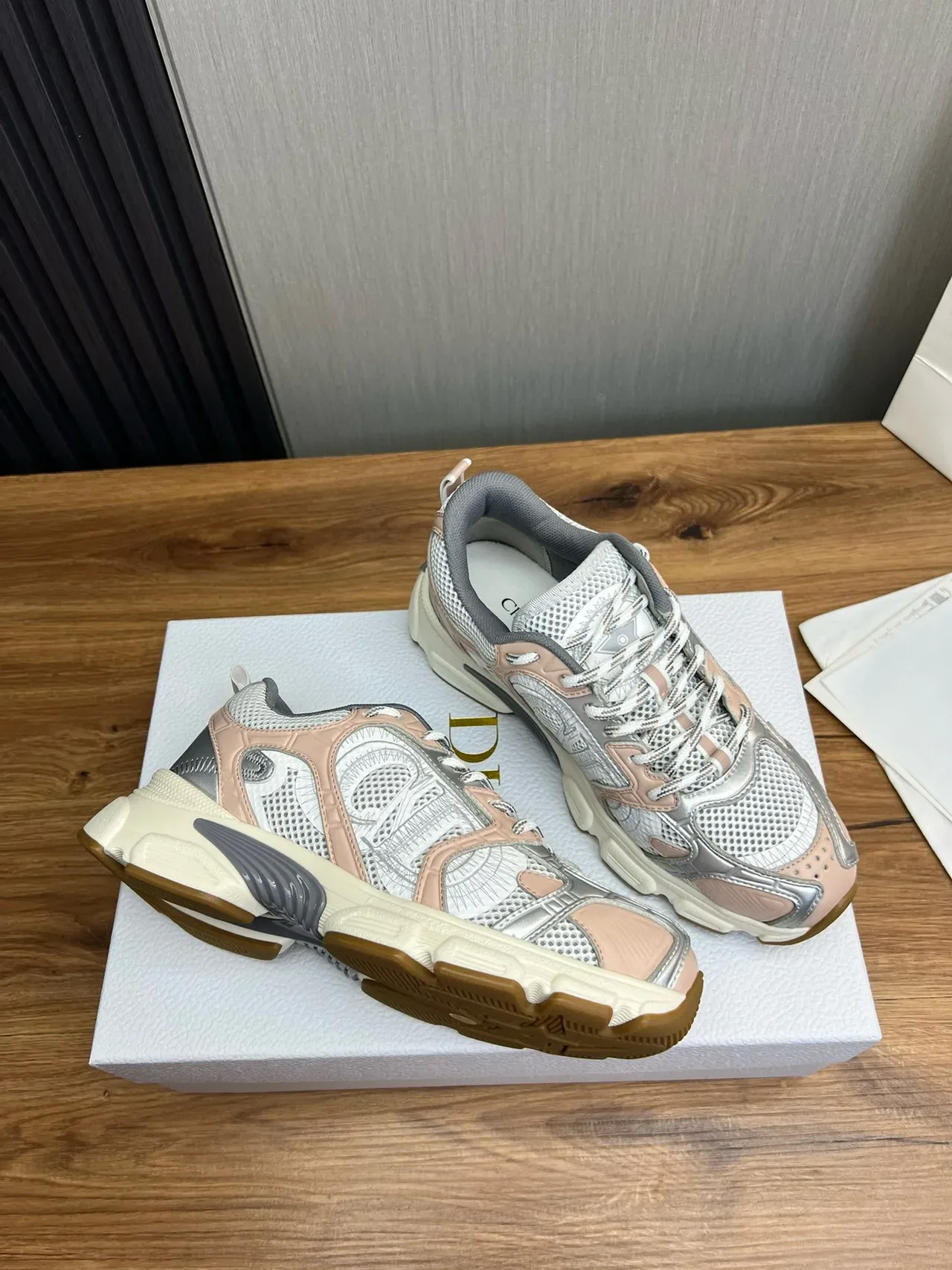 Multicolor Mesh and Synthetic Chunky Platform Sneakers 6