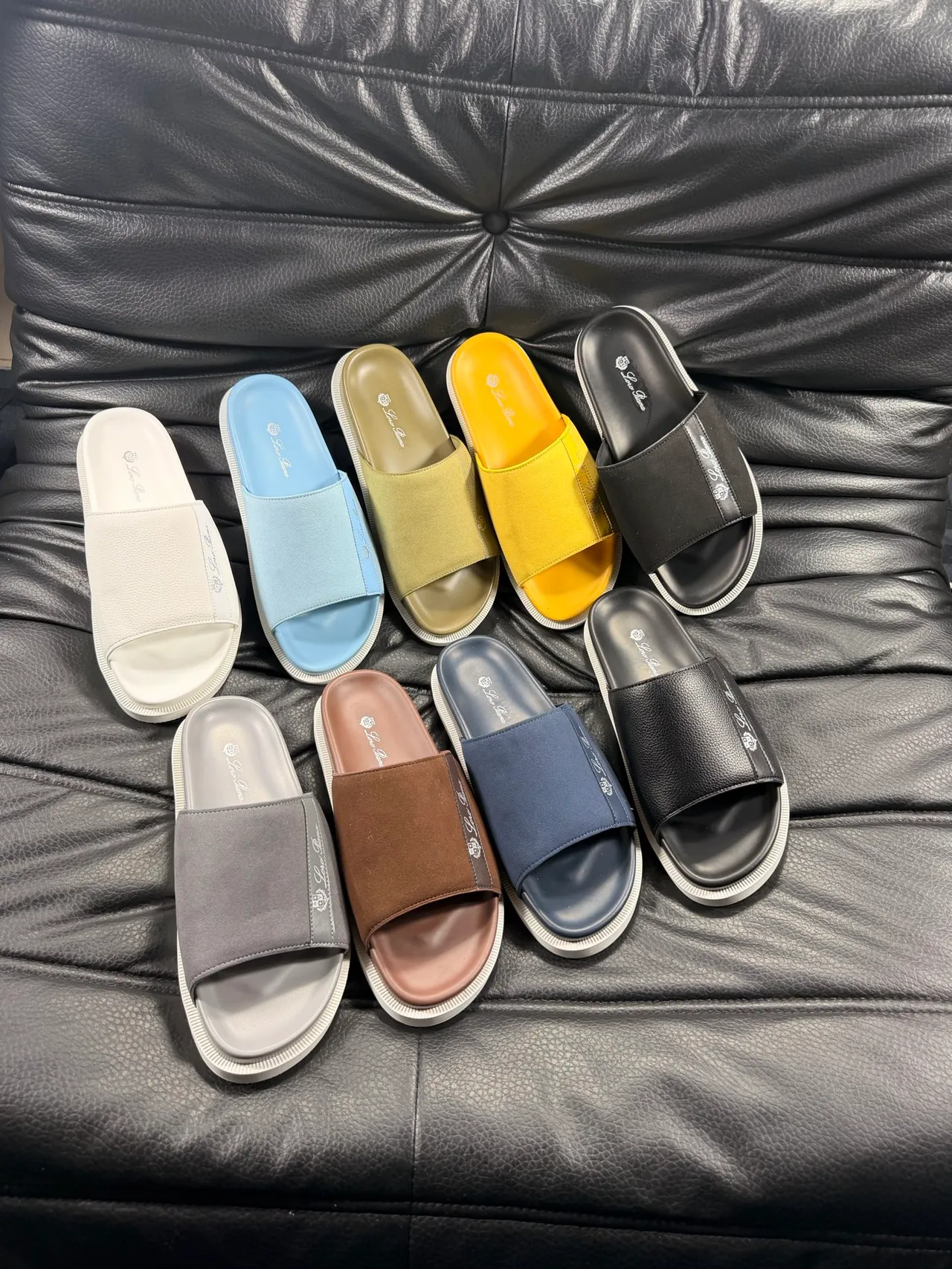 Multicolor Single-Strap Molded Footbed Slippers 1