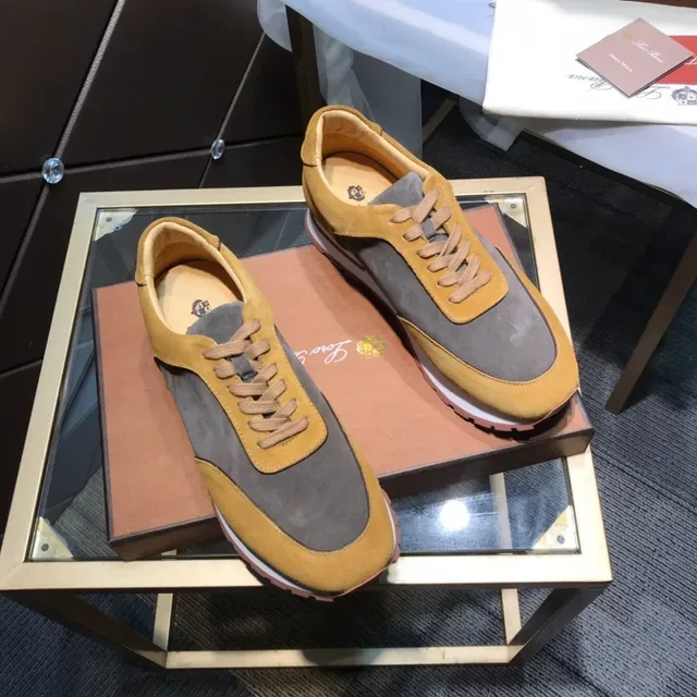 Mustard and Charcoal Suede Panelled Retro Runner Sneakers 7