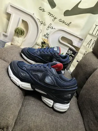 Navy Blue and Red Chunky Lifestyle Sneakers 7