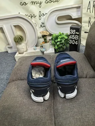 Navy Blue and Red Chunky Lifestyle Sneakers 8
