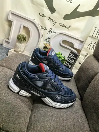 Navy Blue and Red Chunky Lifestyle Sneakers 9