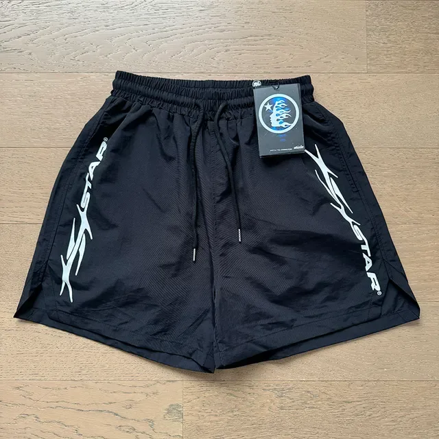 Navy White Elastic-Waist Drawstring Shorts 8