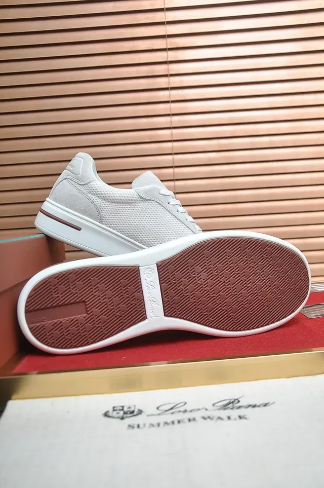 Off-White Low-Top Mesh and Suede Platform Sneaker 3
