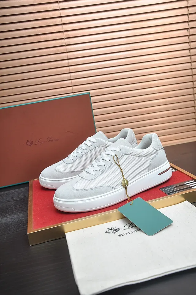 Off-White Low-Top Mesh and Suede Platform Sneaker 4