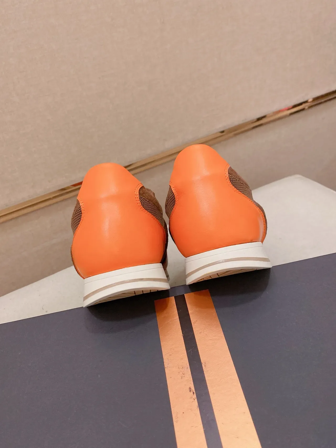 Orange and Brown Two-Tone Lifestyle Sneaker 8