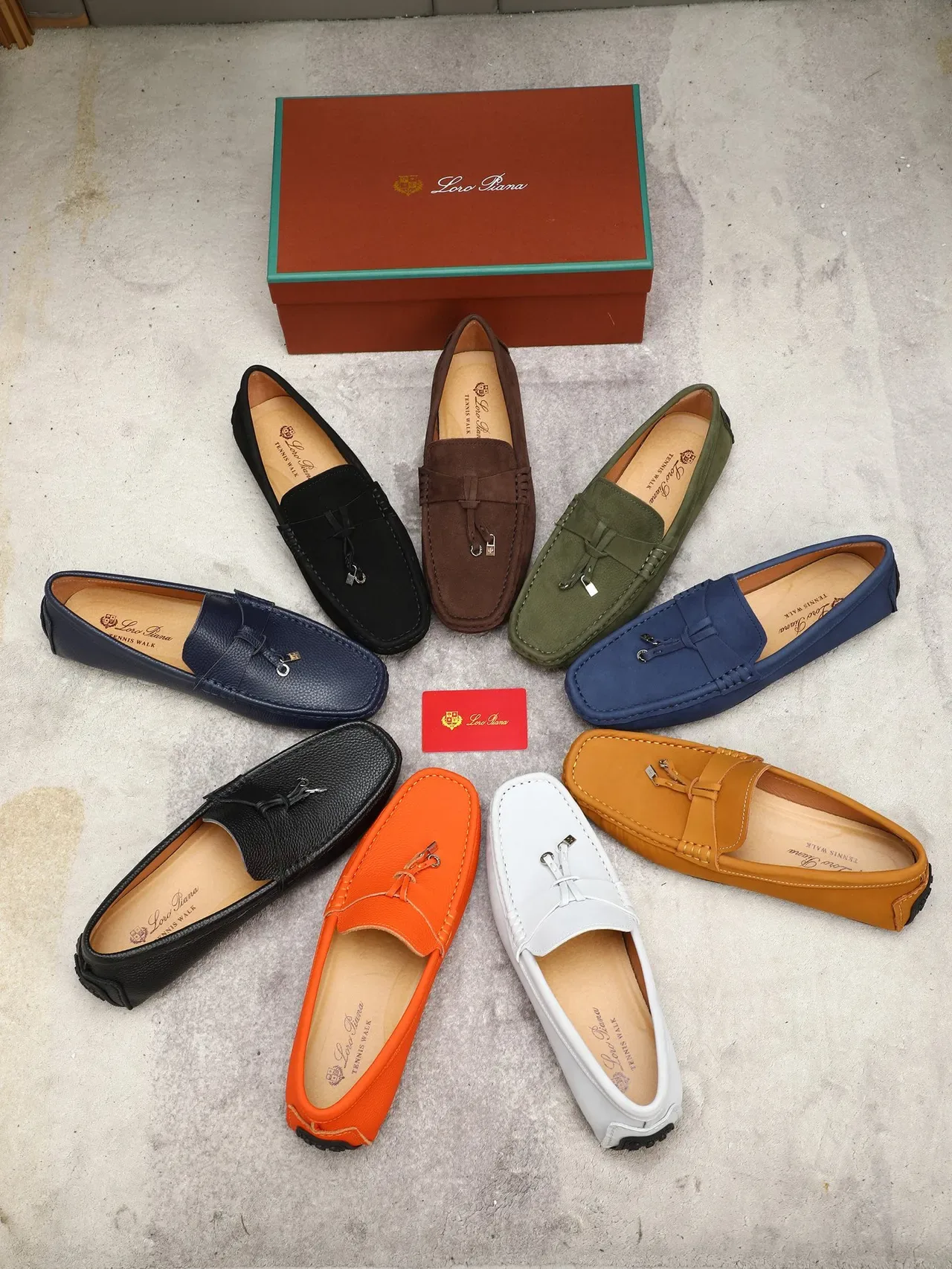 Orange Pebbled Leather Tassel Loafer 2