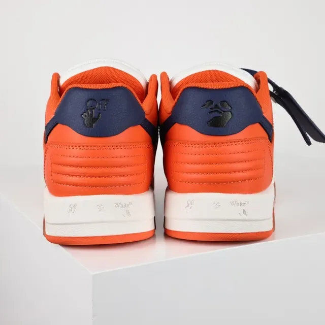 Orange White Navy Color-Blocked Low-Top Lifestyle Sneakers 8