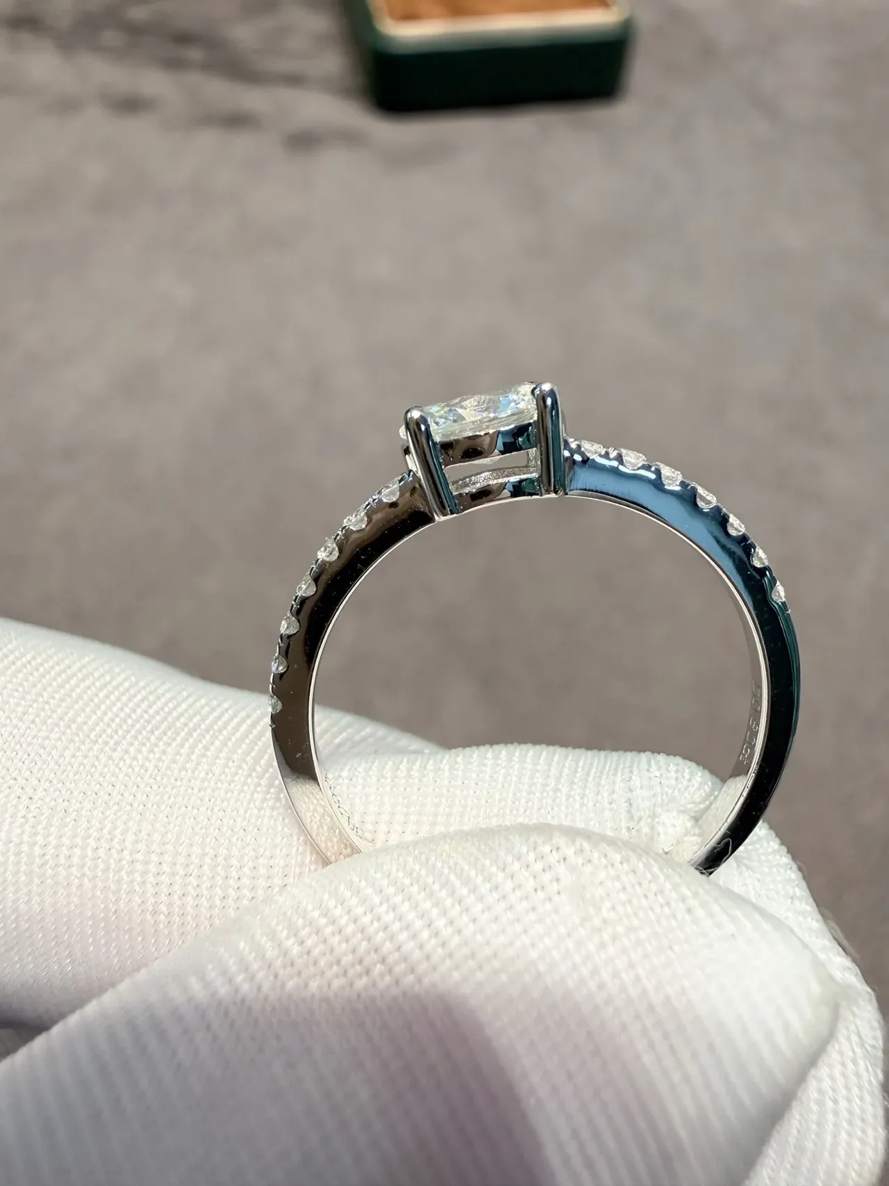 Oval-Cut Yellow and White Gemstone Pavé Diamond Rings 7