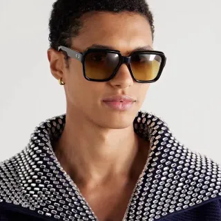 Oversized Square Gradient Brown Sunglasses