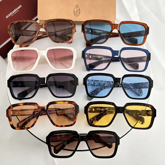 Oversized Square Gradient Brown Sunglasses 2