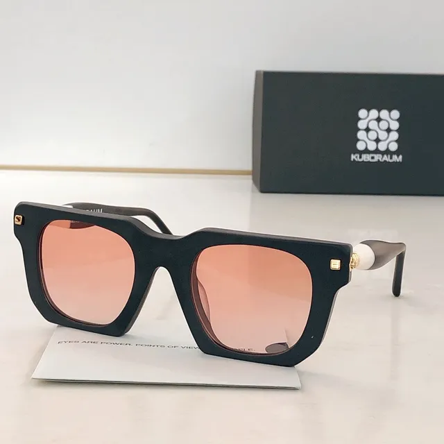 Oversized Square Two-Tone Acetate Gradient Mirrored Sunglasses 5
