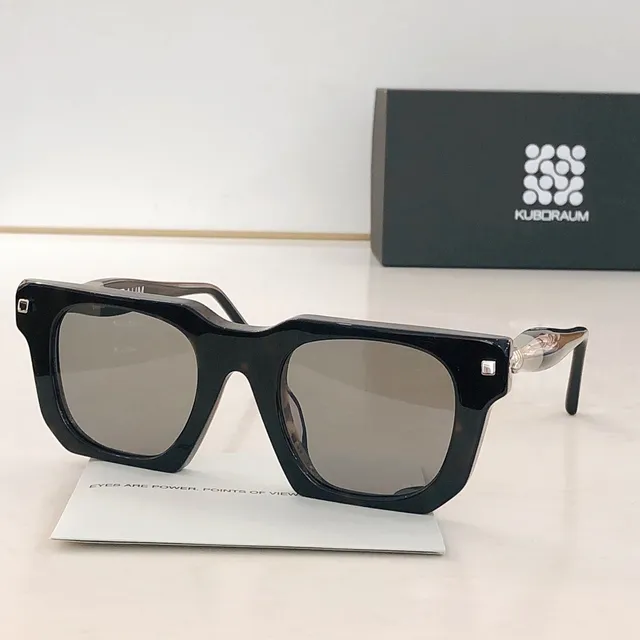 Oversized Square Two-Tone Acetate Gradient Mirrored Sunglasses 7