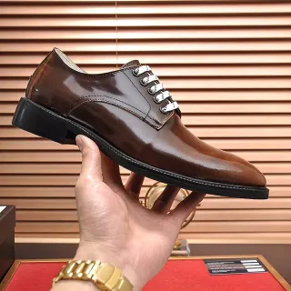 Polished Brown Cap Toe Oxford Shoe