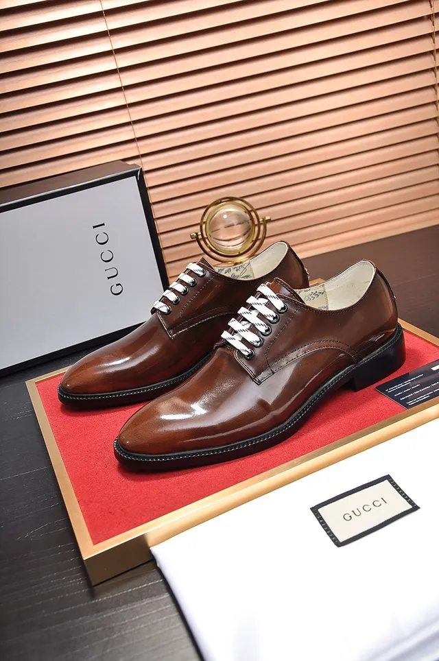 Polished Brown Cap Toe Oxford Shoe 4