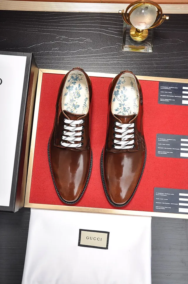 Polished Brown Cap Toe Oxford Shoe 5