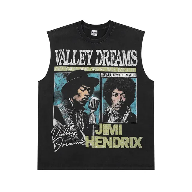 Purple and Black Jimi Hendrix Graphic Vest Top 7