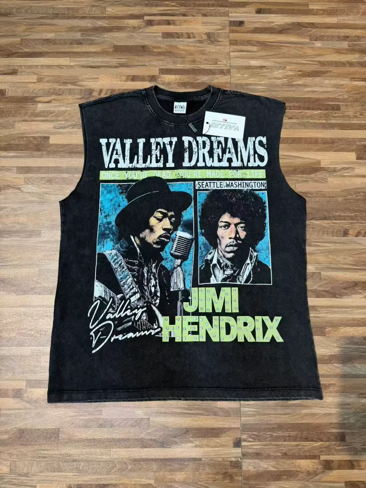 Purple and Black Jimi Hendrix Graphic Vest Top 10