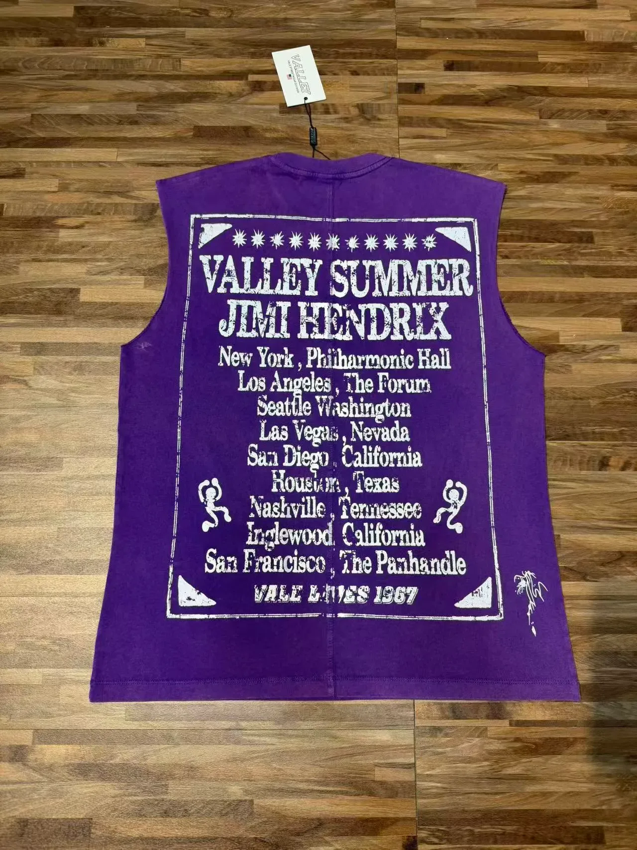 Purple and Black Jimi Hendrix Graphic Vest Top 14