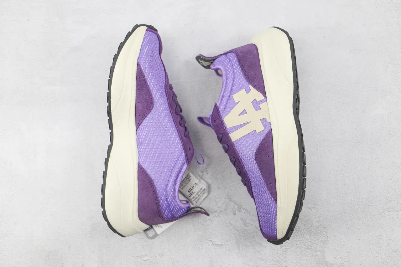Purple Mesh and Suede LA Logo Chunky Platform Sneaker 2