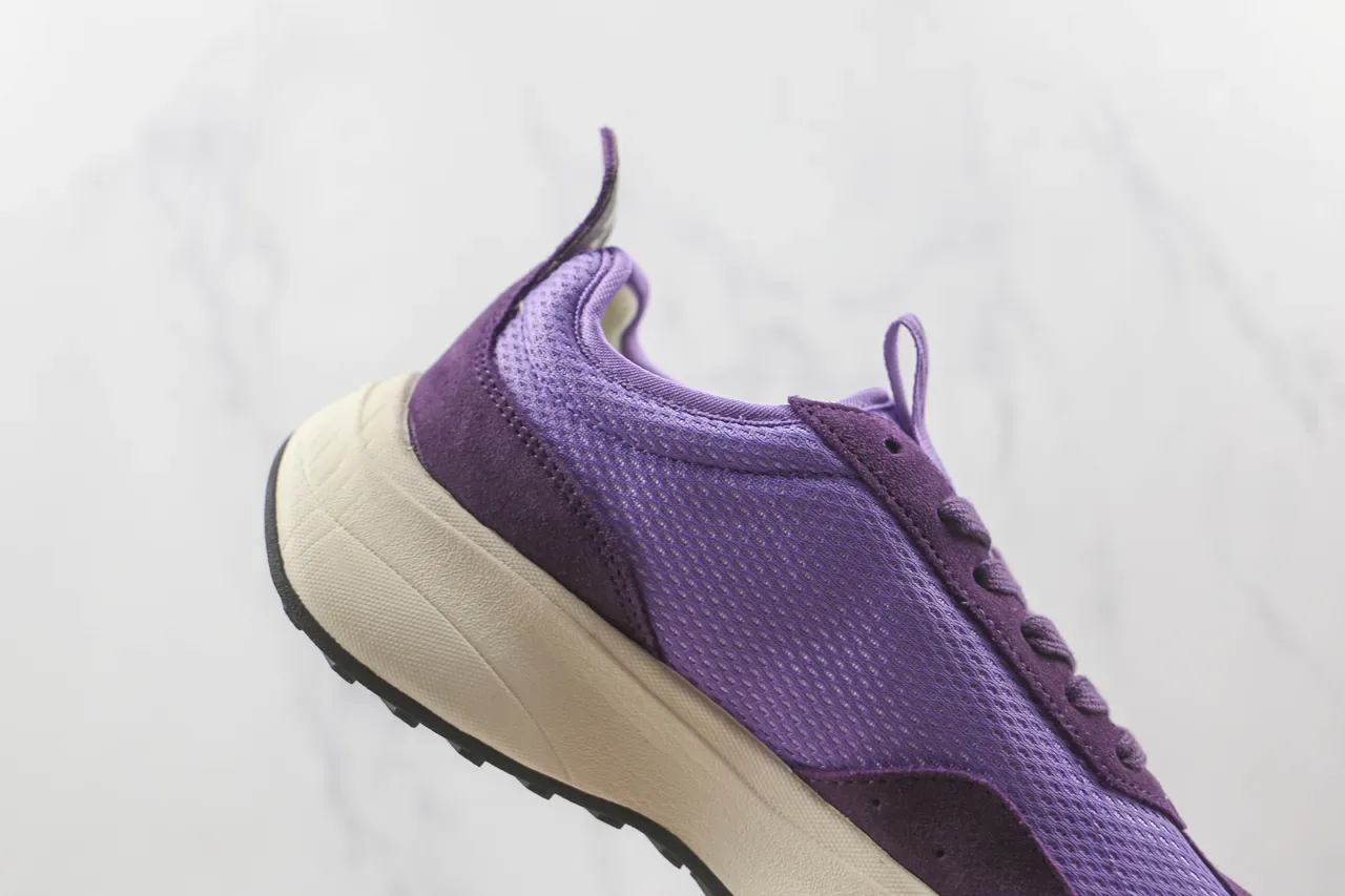Purple Mesh and Suede LA Logo Chunky Platform Sneaker 5