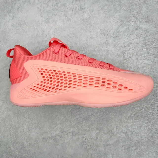 Red Pink Knit Upper Honeycomb-Ventilated Midsole Sneakers 2