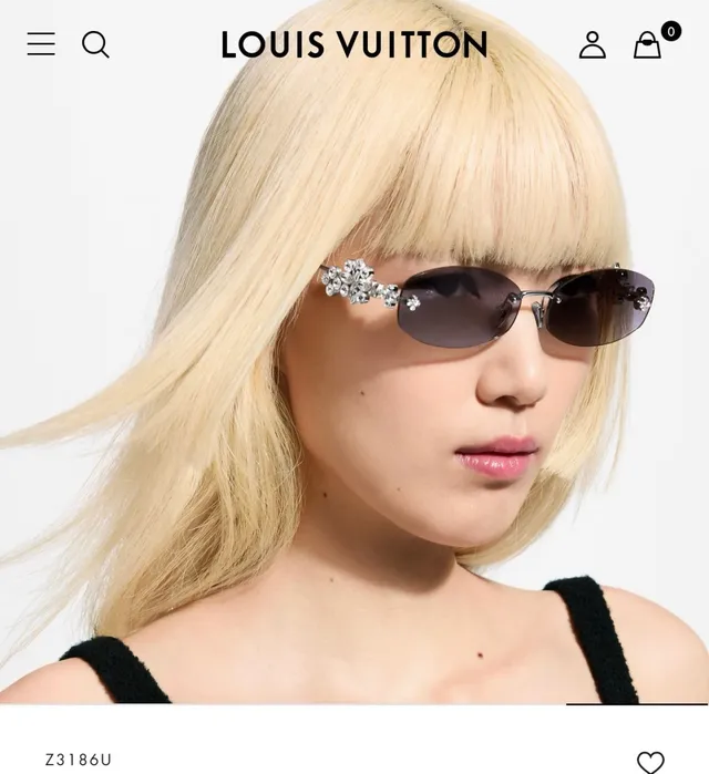 Rimless Oval Floral-Embellished Gradient Gray Sunglasses 6