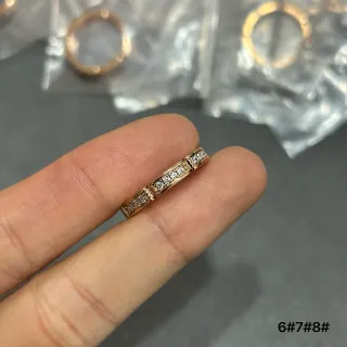 Rose Gold Tone Channel-Set Pavé Ring