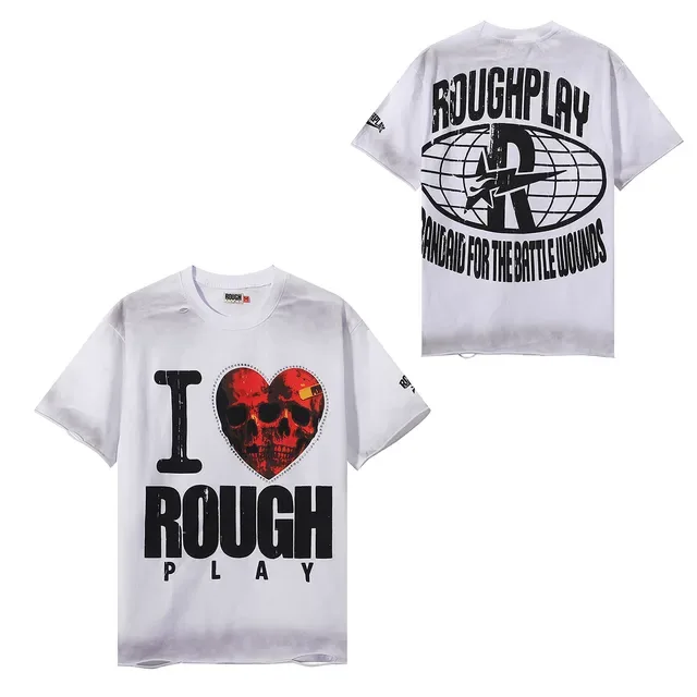 ROUGH I Love Rough Play Graphic Oversized T-Shirt 2