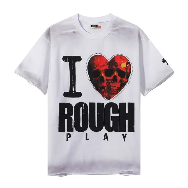 ROUGH I Love Rough Play Graphic Oversized T-Shirt 4
