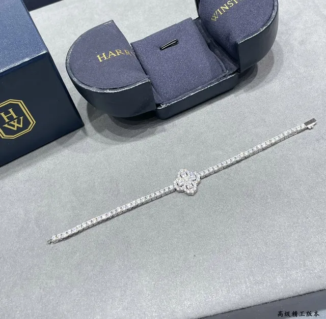 Silver-Tone Pavé Floral Motif Bracelet 2