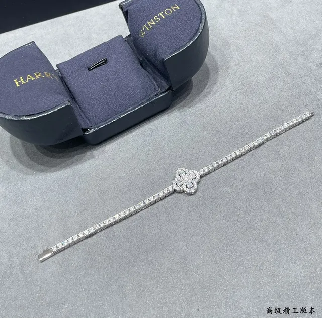 Silver-Tone Pavé Floral Motif Bracelet 3