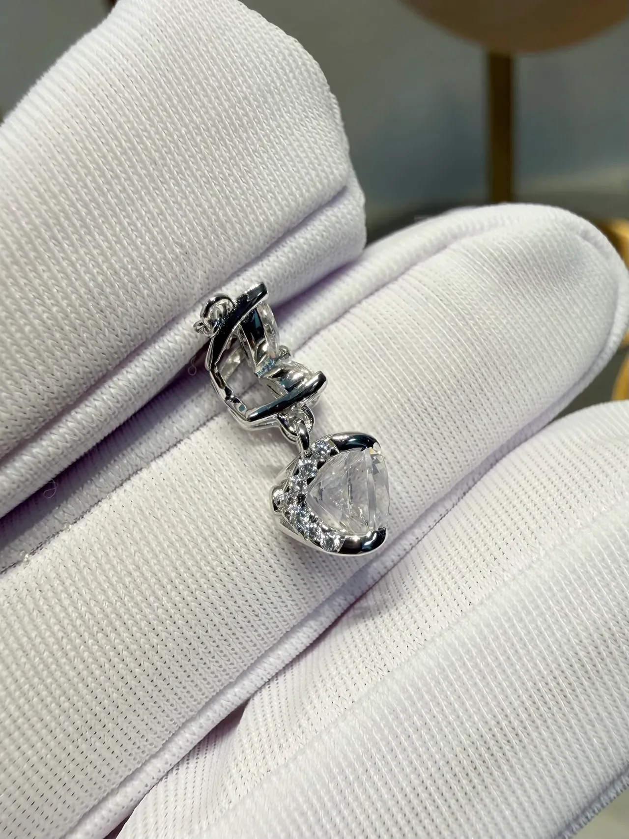 Silver-Toned Butterfly Crystal Pendant Necklace 6