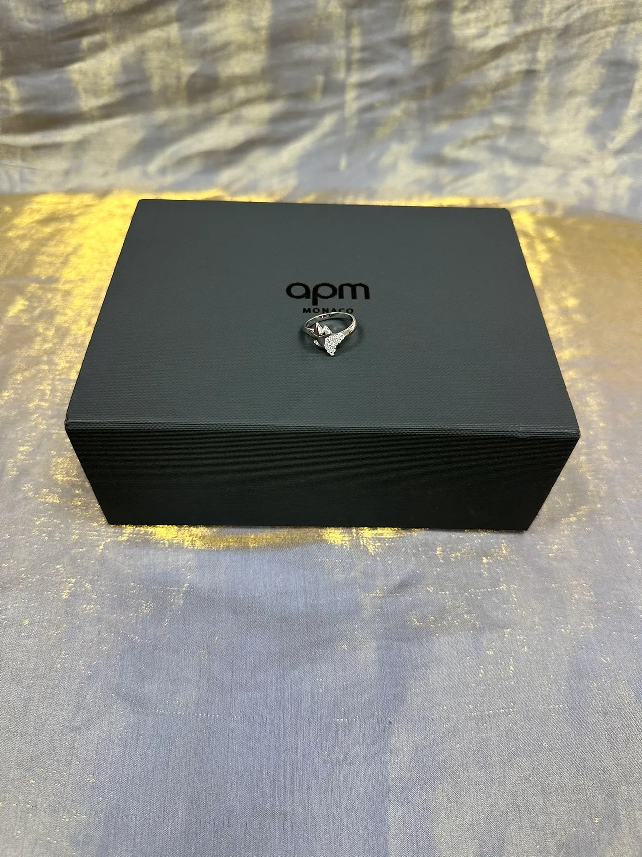 Silver-Toned Pavé Star Motif Ring 6