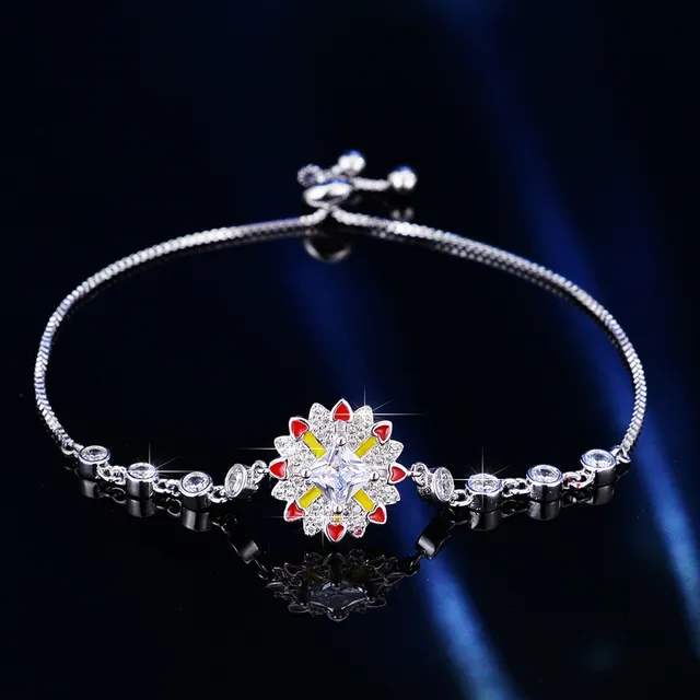 Silver Transparent Chain Adjustable Sliding Knot Bracelet 3